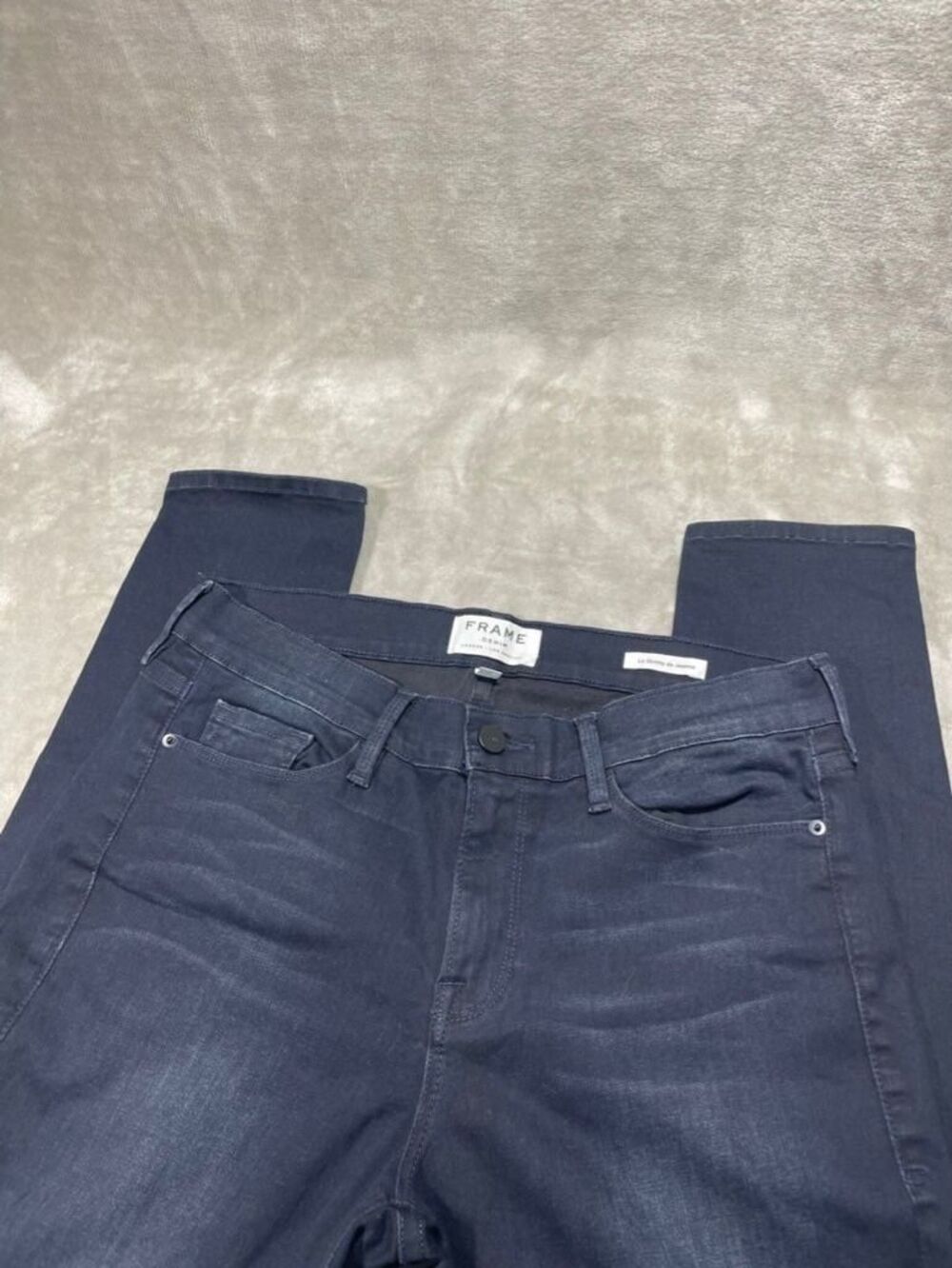 Frame Denim Le Skinny De Jeanna Jeans Women Size 32 Dark Wash Blue Stretch
